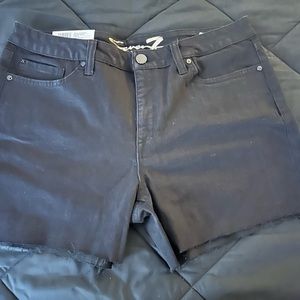 Seven7 Black Denim weekend Short with a 5” inseam
